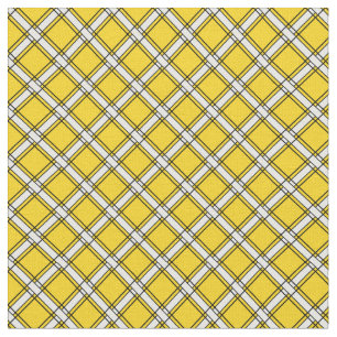 Tecido Padrão de xadrez amarelo e branco