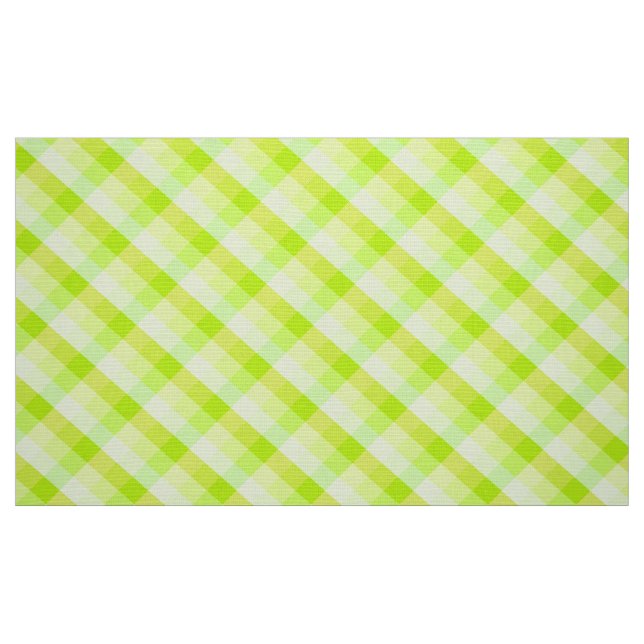 Tecido Padrão de xadrez amarelo e verde (Fat Quarter)