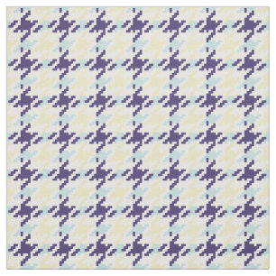 Tecido Padrão de xadrez azuis e de houndstooth amarelas