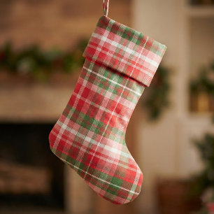 Tecido Padrão de Xadrez da Vintage de Natal
