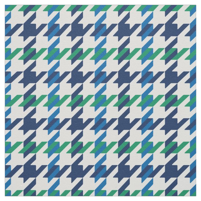 Tecido Padrão de xadrez de dente azul e verde (Modelo)