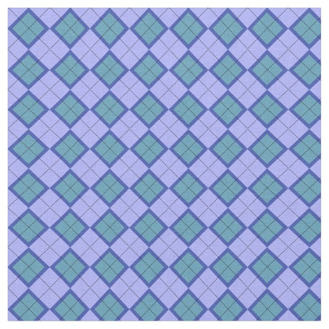 Tecido Padrão de Xadrez de diamante roxo e verde (Detalhe)