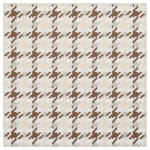 Tecido Padrão de xadrez de houndstooth neutro de moda de