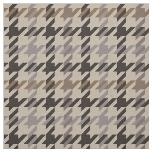 Tecido Padrão de xadrez de houndstooth neutro de moda de