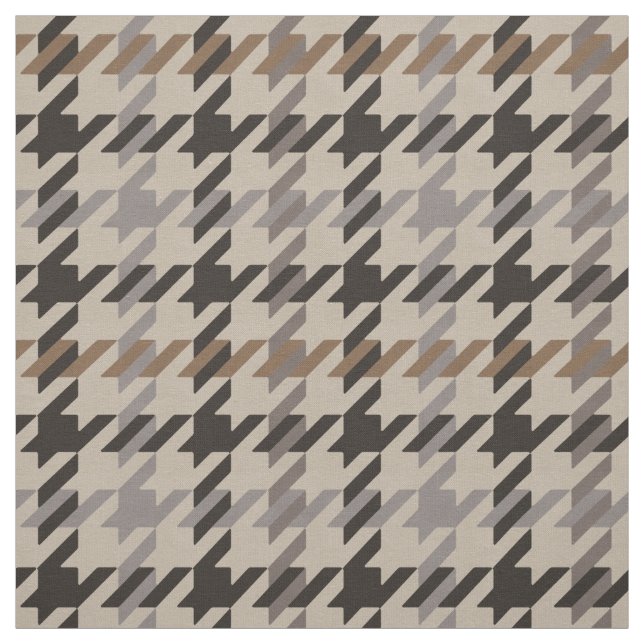 Tecido Padrão de xadrez de houndstooth neutro de moda de  (Modelo)