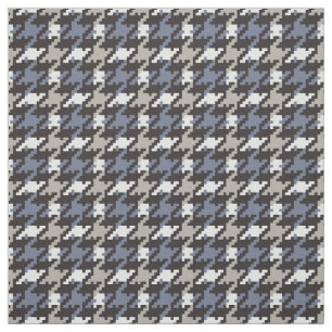 Tecido Padrão de xadrez de houndstooth neutro de moda de