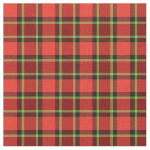 Tecido Padrão de Xadrez de Natal Vermelho Brilhante