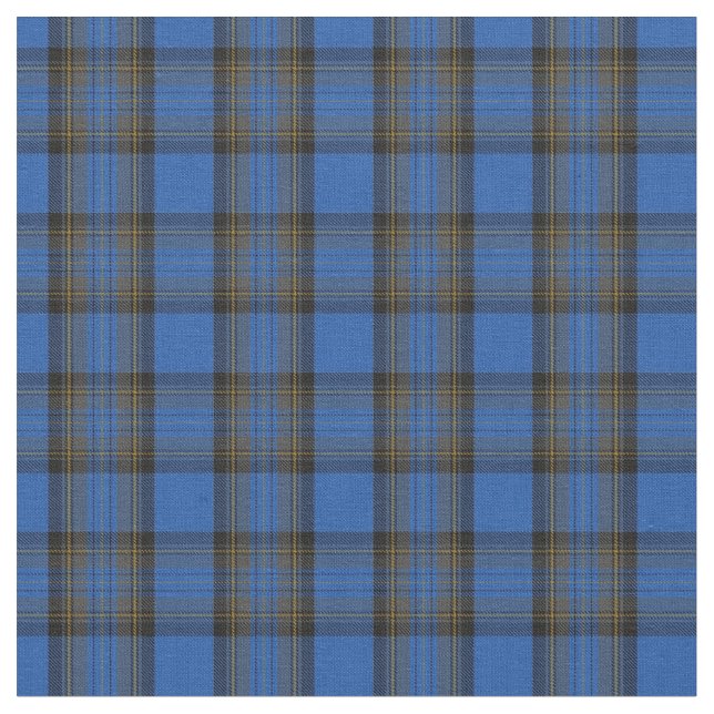 Tecido  Padrão de Xadrez de Skye Blue Tartan (Detalhe)