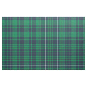 Tecido Padrão de Xadrez de Tartan Escocês Verde Azul