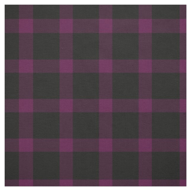 Tecido Padrão de Xadrez de Tartan Roxo e Preto (Modelo)