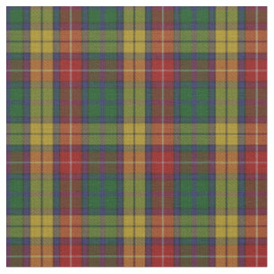 Tecido Padrão de Xadrez do Buchanan Clan Tartan