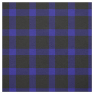 Tecido Padrão de Xadrez do Tartan azul e preto