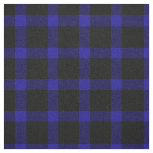 Tecido Padrão de Xadrez do Tartan azul e preto (Modelo)