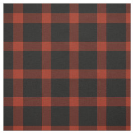 Tecido Padrão de Xadrez do Tartan Vermelho e Negro