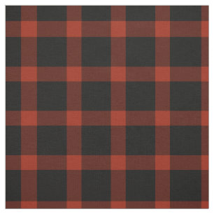 Tecido Padrão de Xadrez do Tartan Vermelho e Negro
