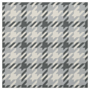 Tecido Padrão de xadrez houndstooth neutro de moda de ten