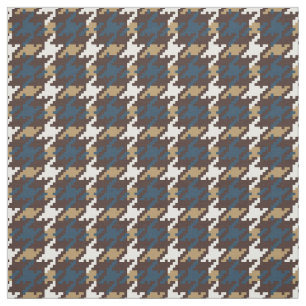Tecido Padrão de xadrez houndstooth neutro de moda de ten