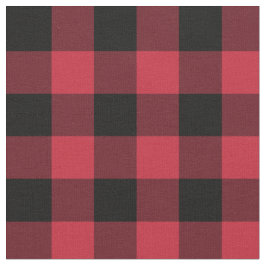 Tecido Padrão de Xadrez Red Black Buffalo
