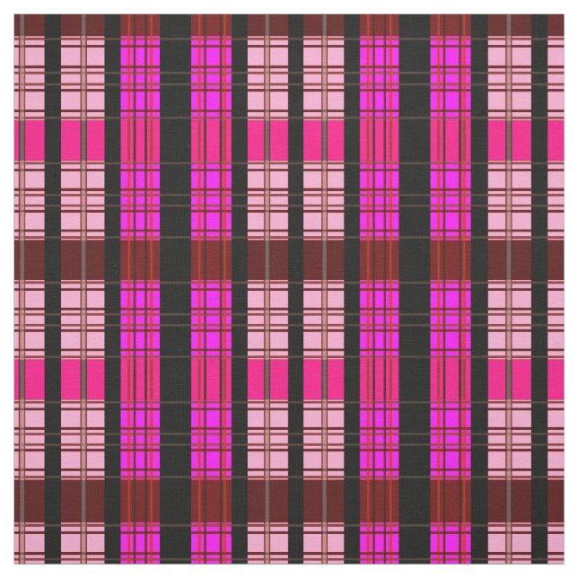 Tecido Padrão de Xadrez rosa e vermelha (Modelo)