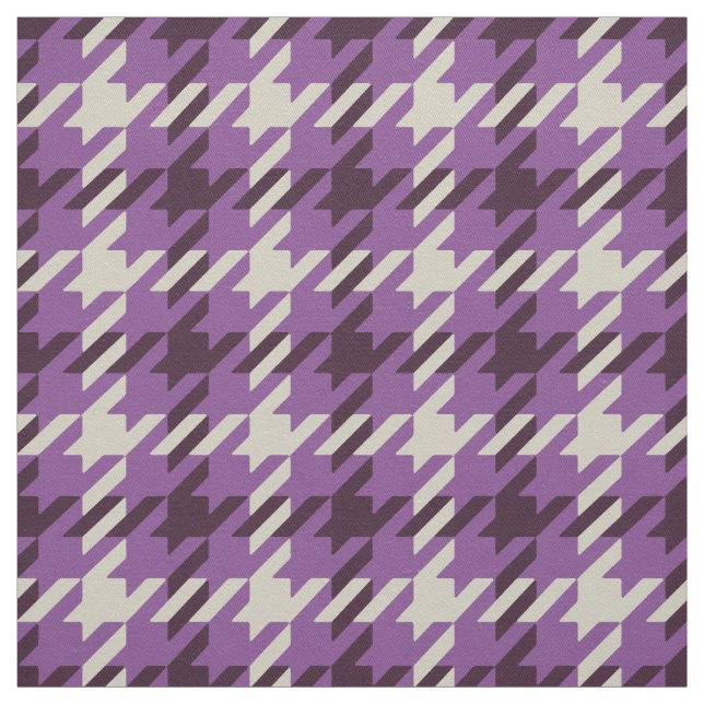 Tecido Padrão de xadrez roxo de houndstooth (Modelo)