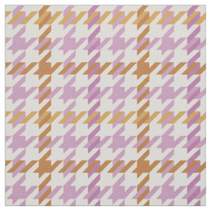 Tecido Padrão de xadrez roxo e ouro retrógrado