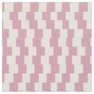 Tecido Padrão de Xadrez Suave em Rosa e Creme