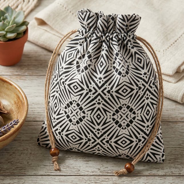 Tecido Padrão de Zebra Abstrato Geométrico Preto e Branco (Criador carregado)