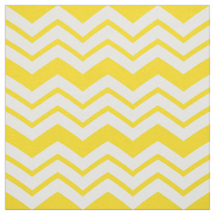 Tecido Padrão de ziguezague em chevron branco amarelo