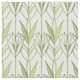 Tecido Padrão Deco de Folhagem Tropical Pastel Verde
