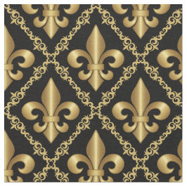 Tecido Padrão Decorativo do Ouro Fleur-de-Lis