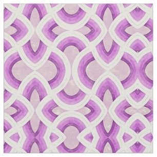 Tecido Padrão Do Arco-Íris Vintage Groovy Em Lilac Roxo