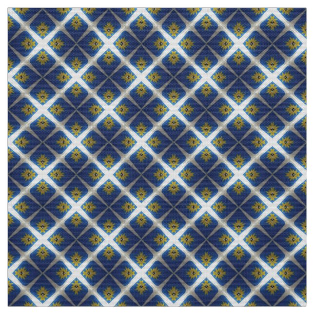 Tecido padrão do azulejo Azul Meia-Noite 2 (Modelo)