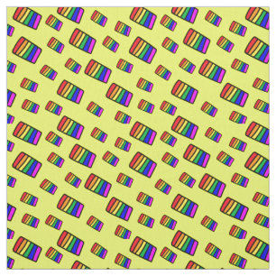 Tecido Padrão do bloco Funky Neon Rainbow