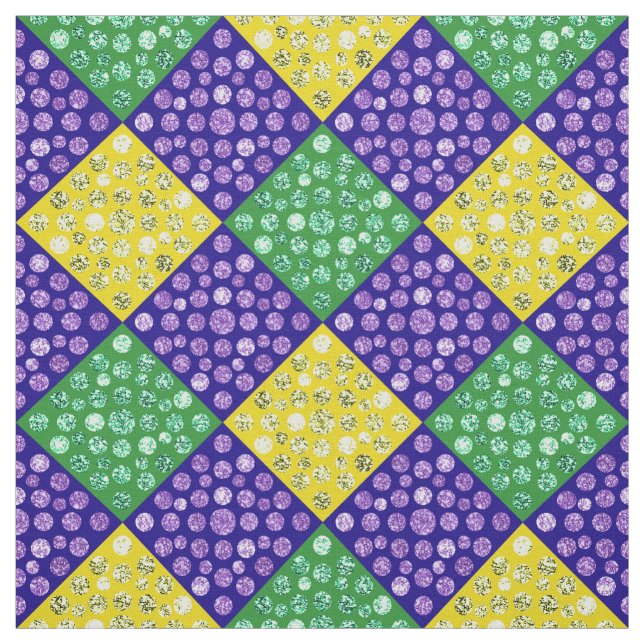Tecido Padrão do Carnaval do Mardi Gras Harlequin Diamond (Modelo)