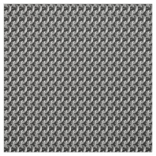 Tecido Padrão do Gótico Silver Chainmaille Impre