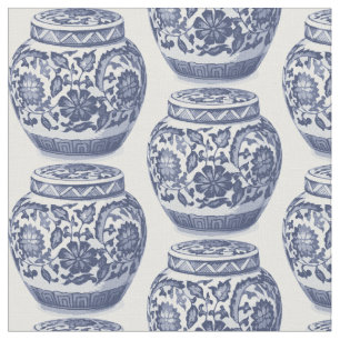 Tecido Padrão do Hamptons Blue e White Ginger Jar Vase