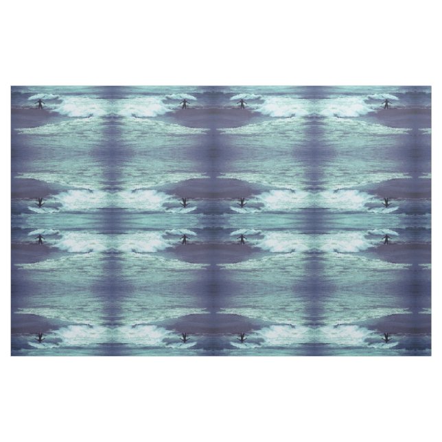Tecido Padrão do Homem nas Ondas do Mar (Fat Quarter)