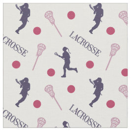 Tecido Padrão do jogador de lacrosse, rosa/púrpura