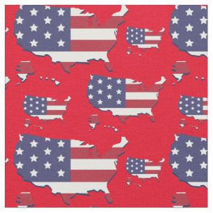 Tecido Padrão do Mapa de Sinalizador dos Estados Unidos