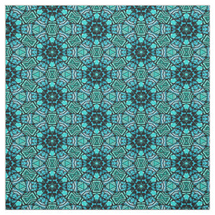 Tecido Padrão do mosaico oriental da turquesa do chic