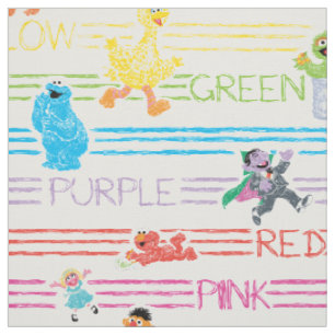 Tecido Padrão do Rainbow Color Sesame Pals