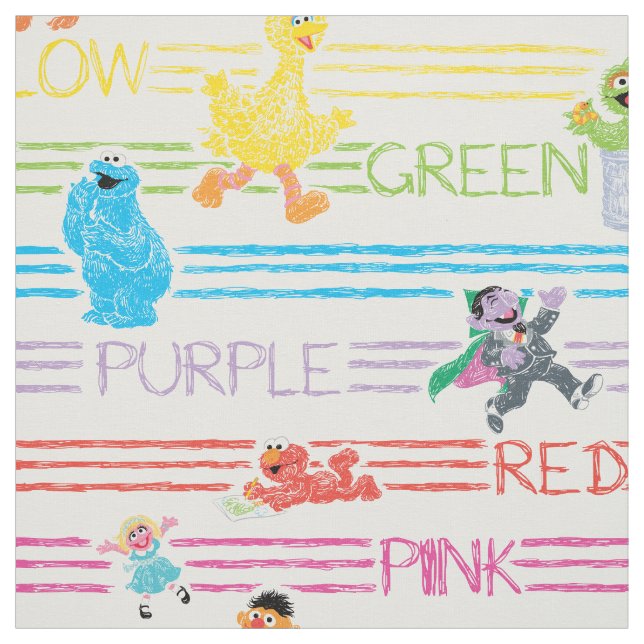 Tecido Padrão do Rainbow Color Sesame Pals (Modelo)