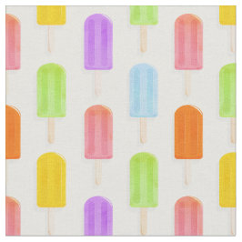 Tecido Padrão do Rainbow Popsicles de Verão