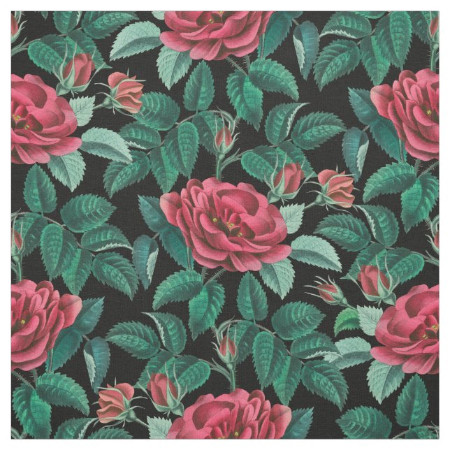Tecido Padrão do Vintage Rosa vermelha (Modelo)