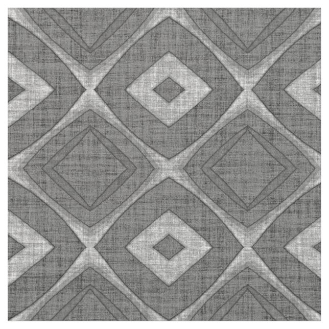 Tecido Padrão dos quadrados da Cinza Faux Batik Linen da  (Detalhe)