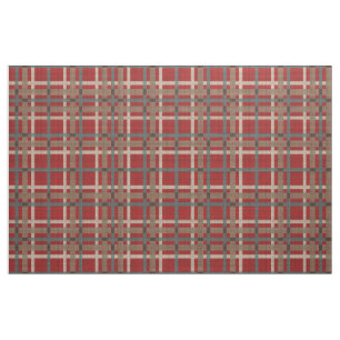 Tecido Padrão dos quadrados de Tartan azul-azul-castanho