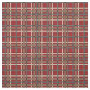 Tecido Padrão dos quadrados de Tartan azul-azul-castanho