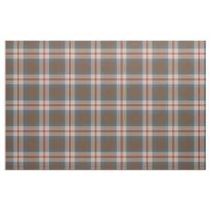 Tecido Padrão dos quadrados de Tartan vermelho-castanho-b