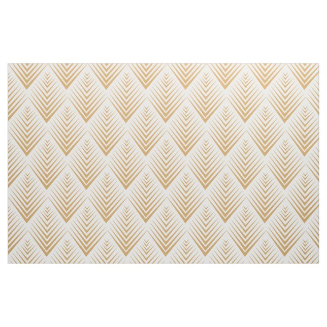 Tecido Padrão Dourado das flores do ventilador de Deco de (Fat Quarter)