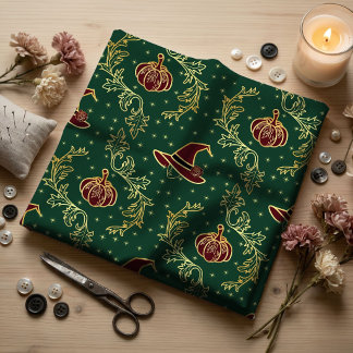 Tecido Padrão Elegante de Halloween Witchy Whimsigoth
